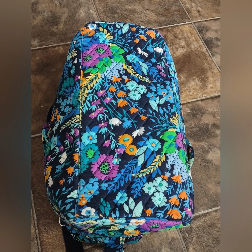 Vera Bradley Midnight Blues Weekender/Travel Bag With Trolley Sleeve. - Picture 10 of 13